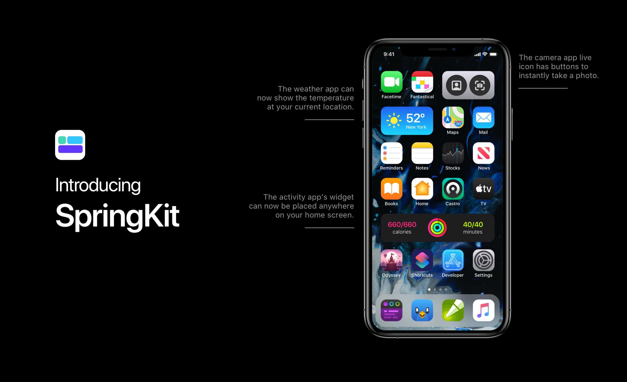 iOS 14 concept widget ecran