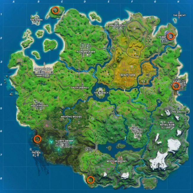 Fortnite French key locations