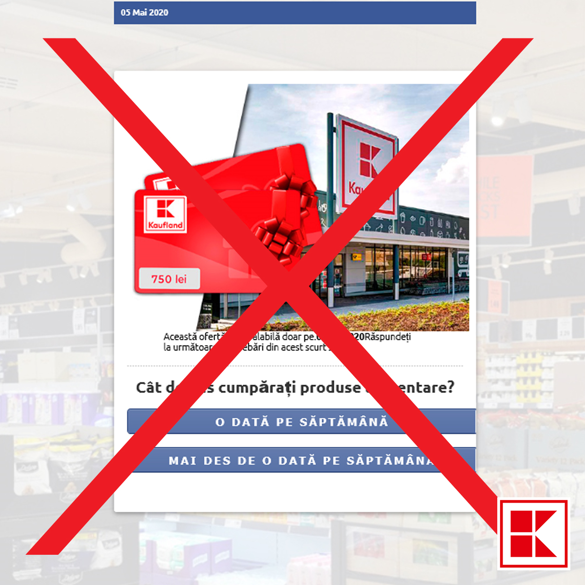 Advertencia de phishing de Kaufland Rumania