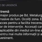 Mesajul RO-ALERT incendiu metalurgiei alerta