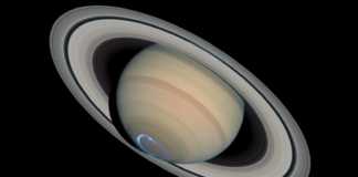Planeta Saturn aurore