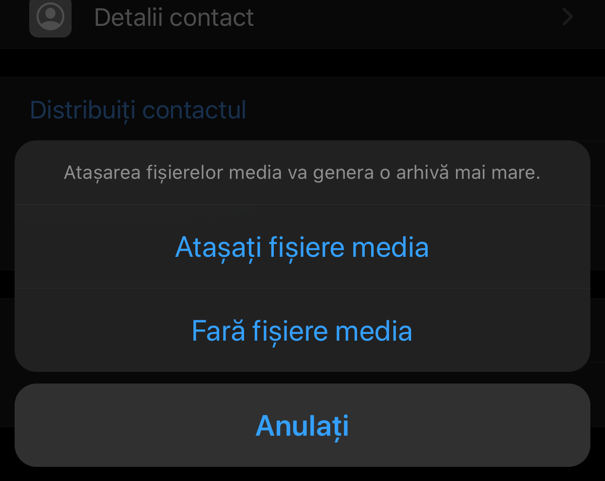 WhatsApp exporta archivos de conversaciones