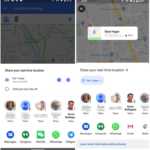 google maps interface voor het delen van locaties