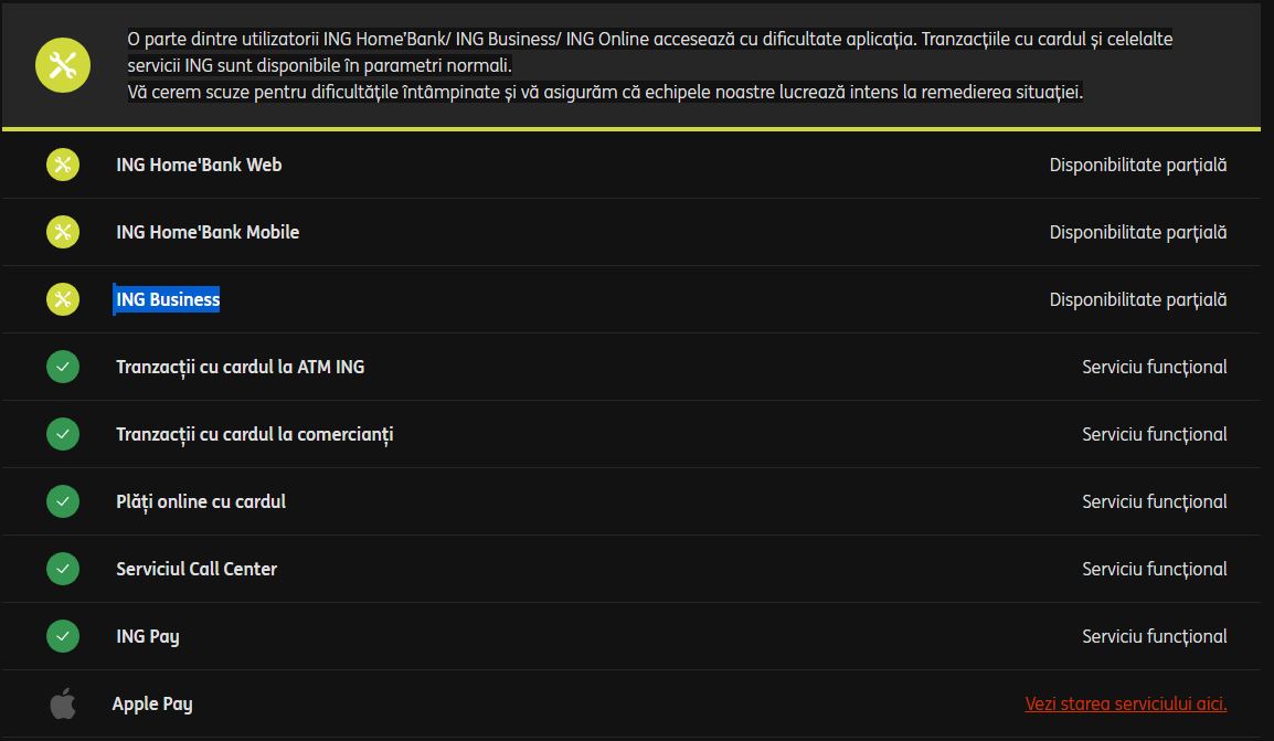 ing bank probleme homebank romania