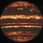 planet Jupiter imponerande stormar