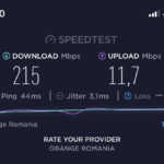 średnie prędkości sieci 5G w Rumunii