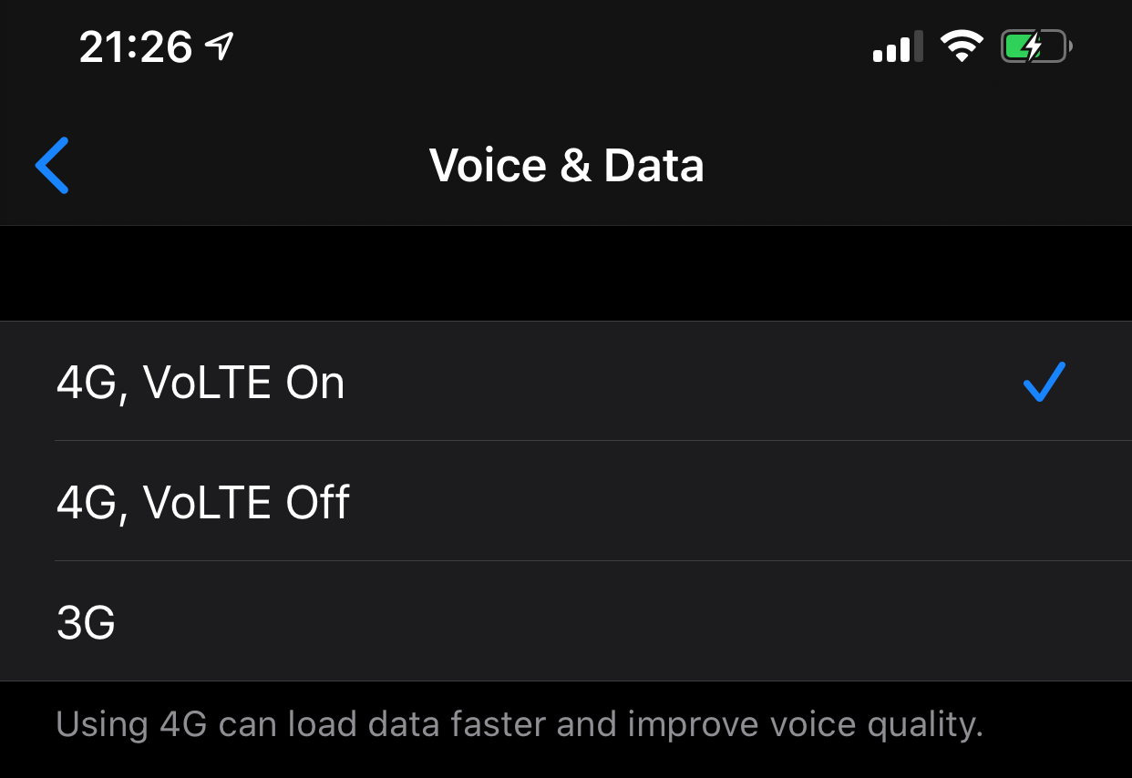 Vodafone Volte-Aktivierung