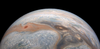 Galerij met afstandsfoto's van planeet Jupiter