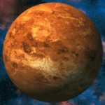 Luna creciente del planeta Venus