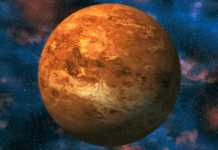Planeta Venus semiluna