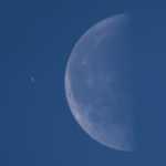 Planeta Venus semiluna luna