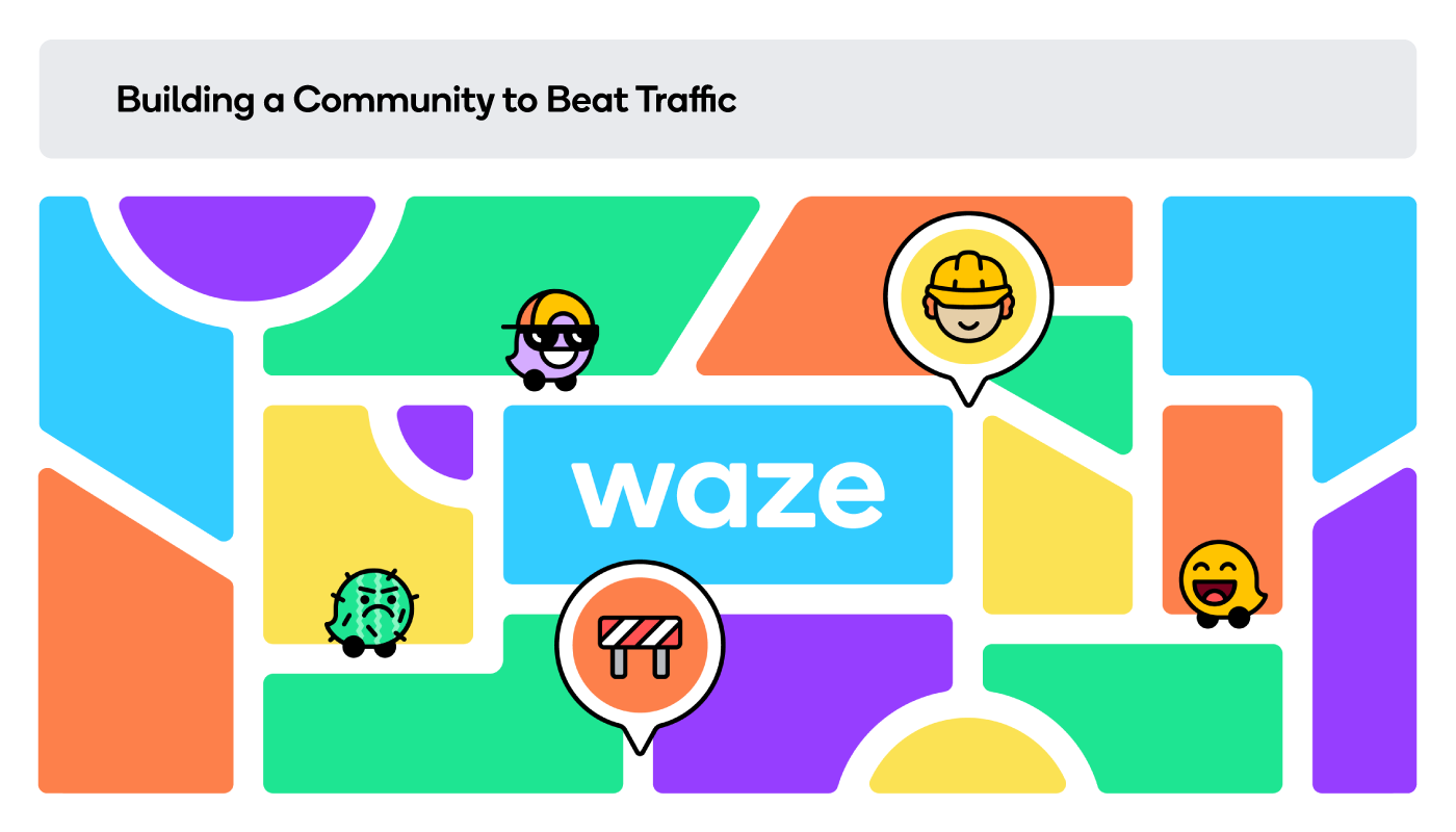 Iconos de diseño de Waze