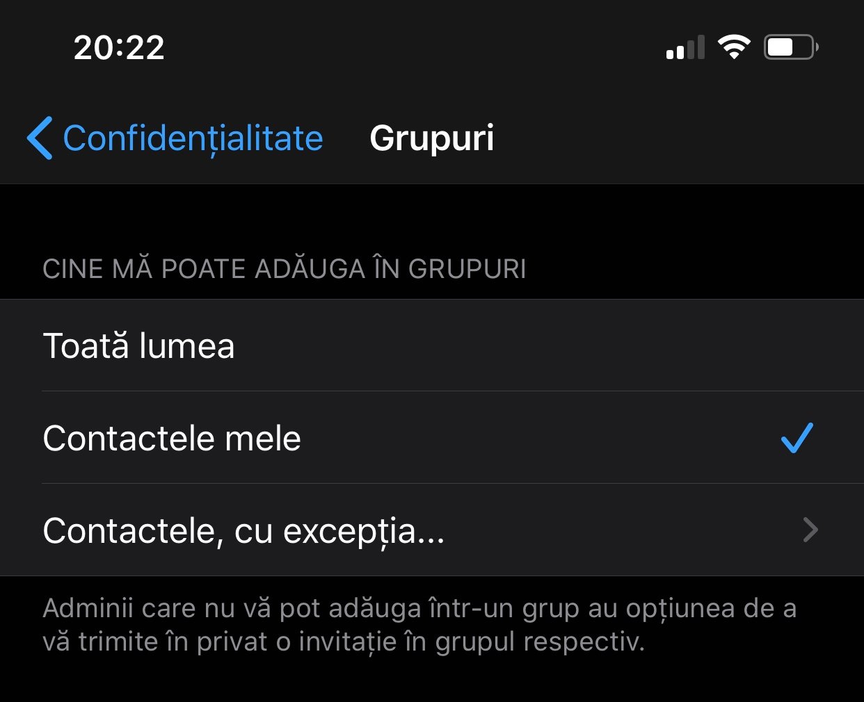 WhatsApp control adding groups