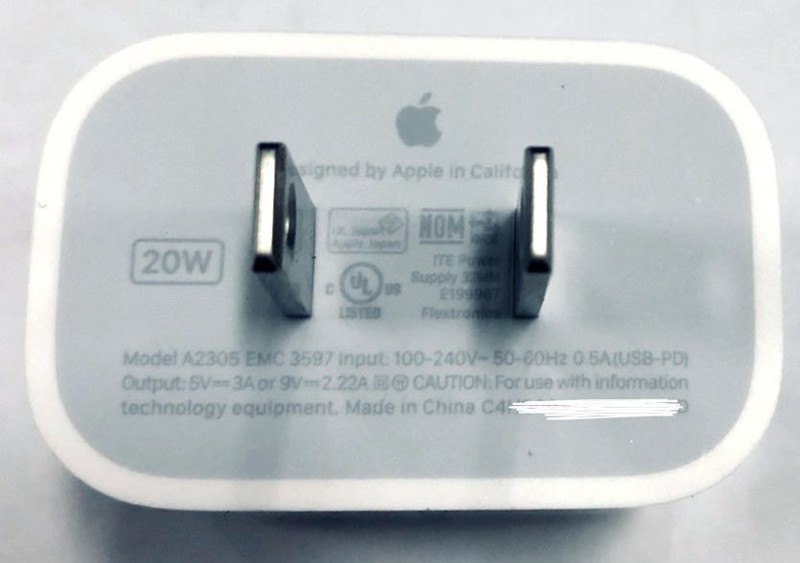 Cargador rápido iPhone 12 20W certificado