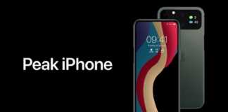 iphone visa telefon koncept