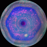 planeet Saturnus zeshoek vortex