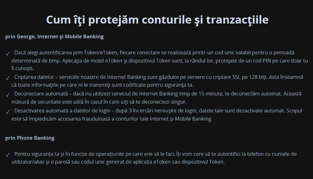 Sécurité bancaire sur Internet de la BCR Roumanie