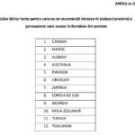 Guvernul Romaniei lista tari recomanda izolare carantina non UE