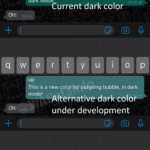 WhatsApp burbujea en modo oscuro