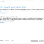 Error de incompatibilidades de Windows 10