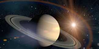 Planet Saturn overflade