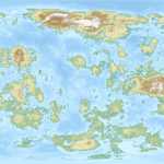 Planeet Venus continenten kaart