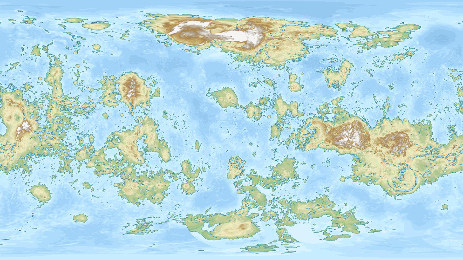 Planeta Venus continente harta