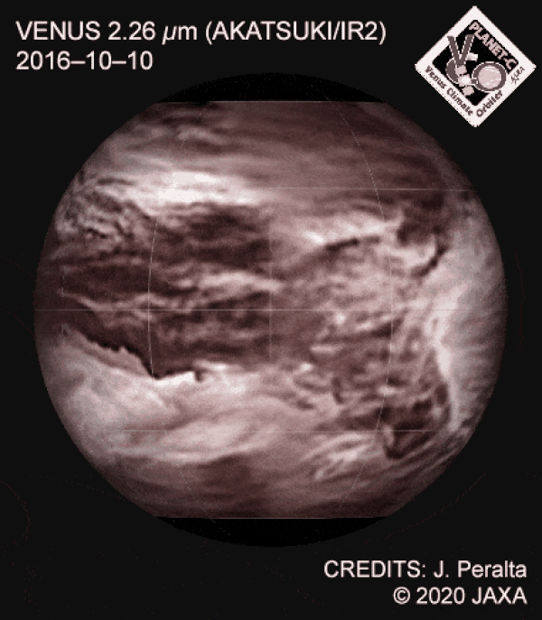 Atmósfera de ondas del planeta Venus