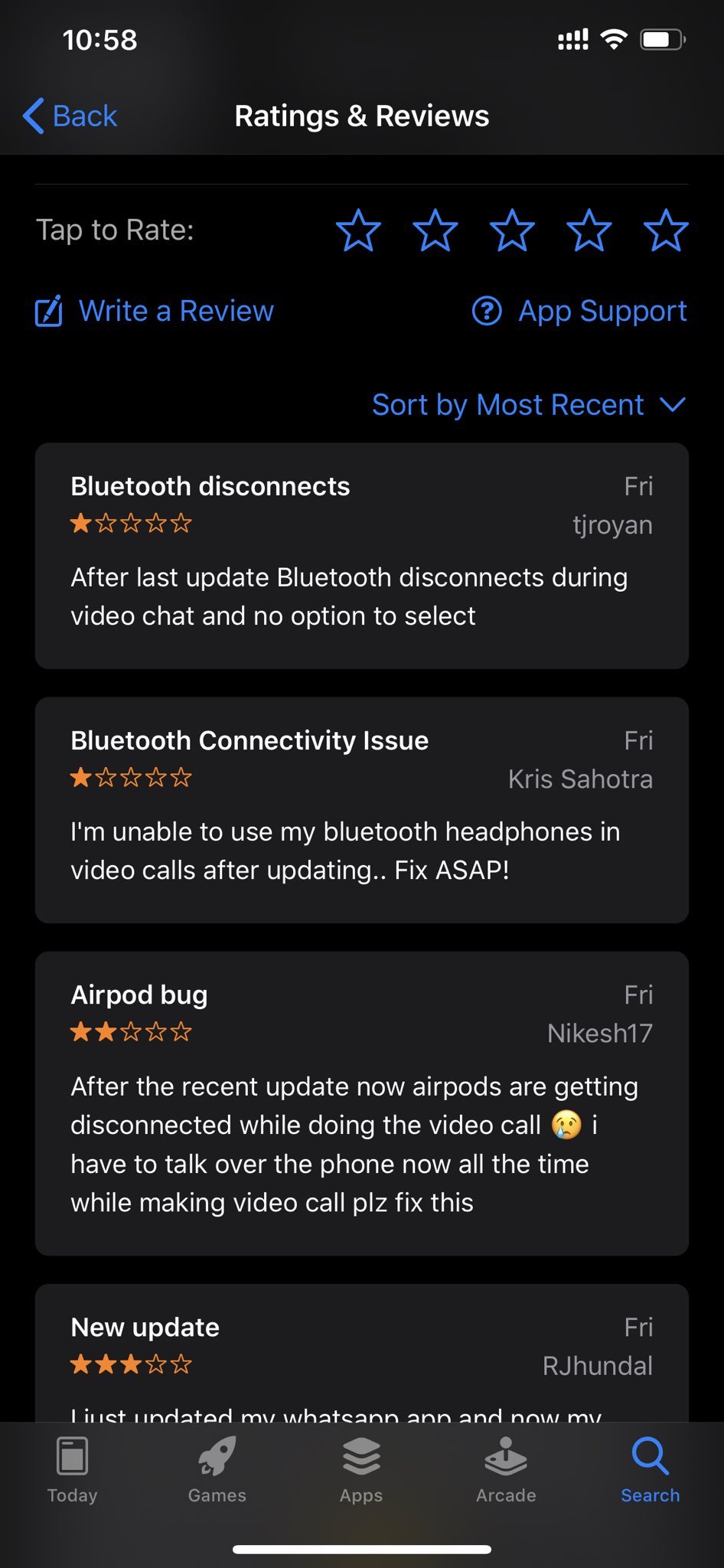 WhatsApp déconnecte le Bluetooth