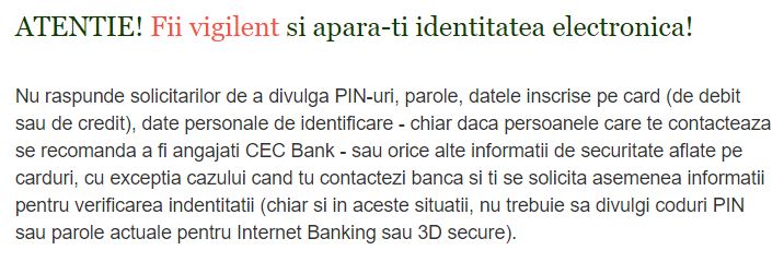 CEC Bank vigilenta securitate