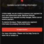 Netflix clonari phishing