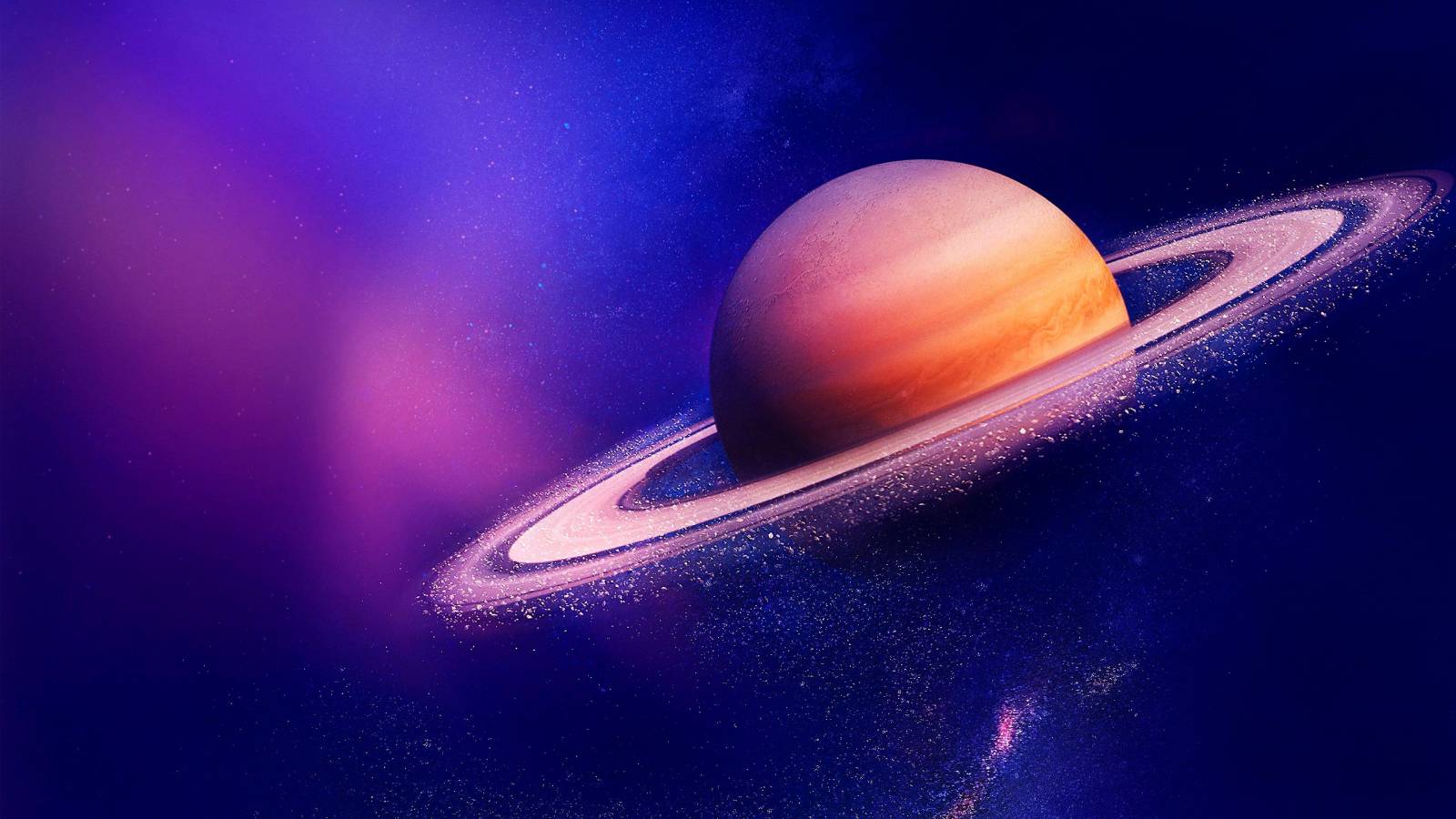 Planeet Saturnus druk