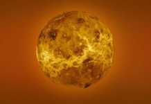 The planet Venus dances