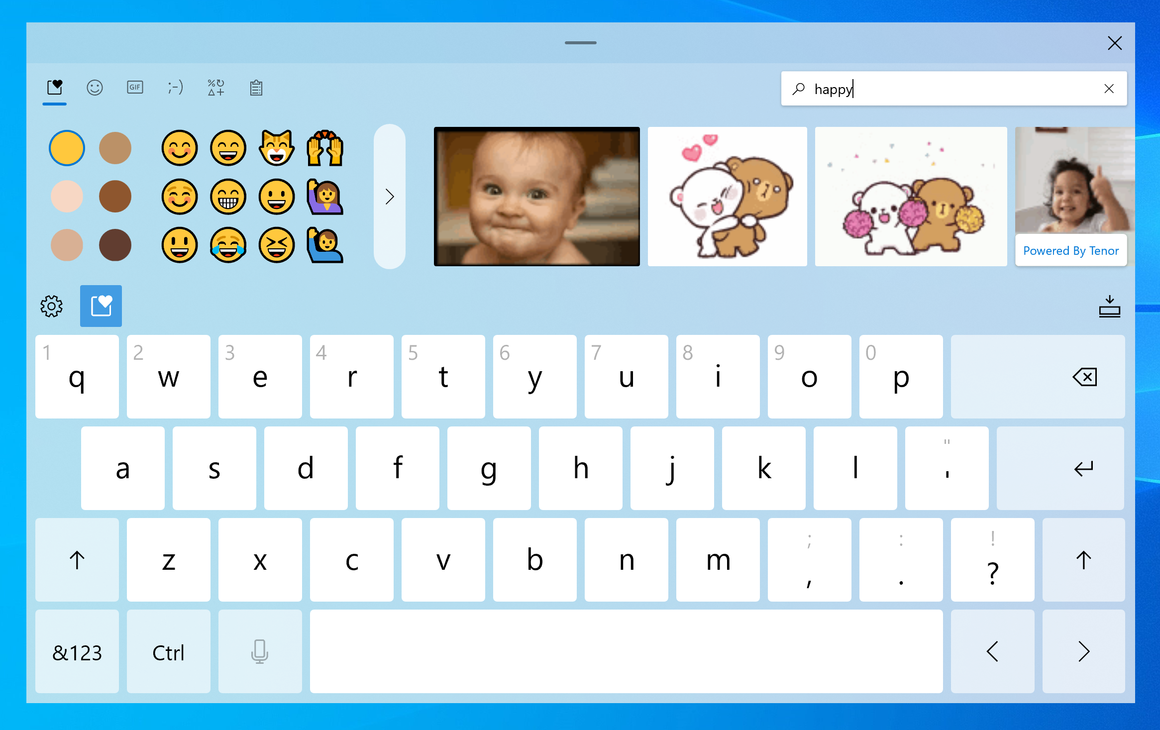 windows 10 GIF keyboards