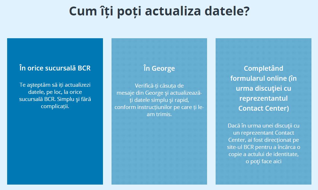 BCR Rumänien fordert ein Update