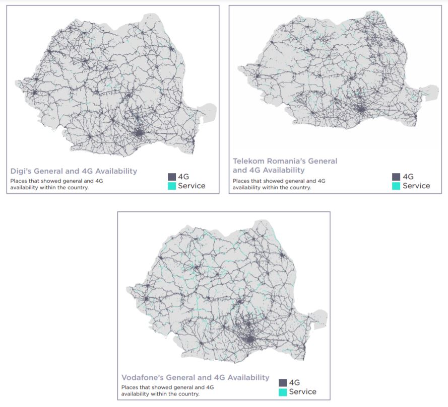 Priorités de couverture de DIGI Roumanie