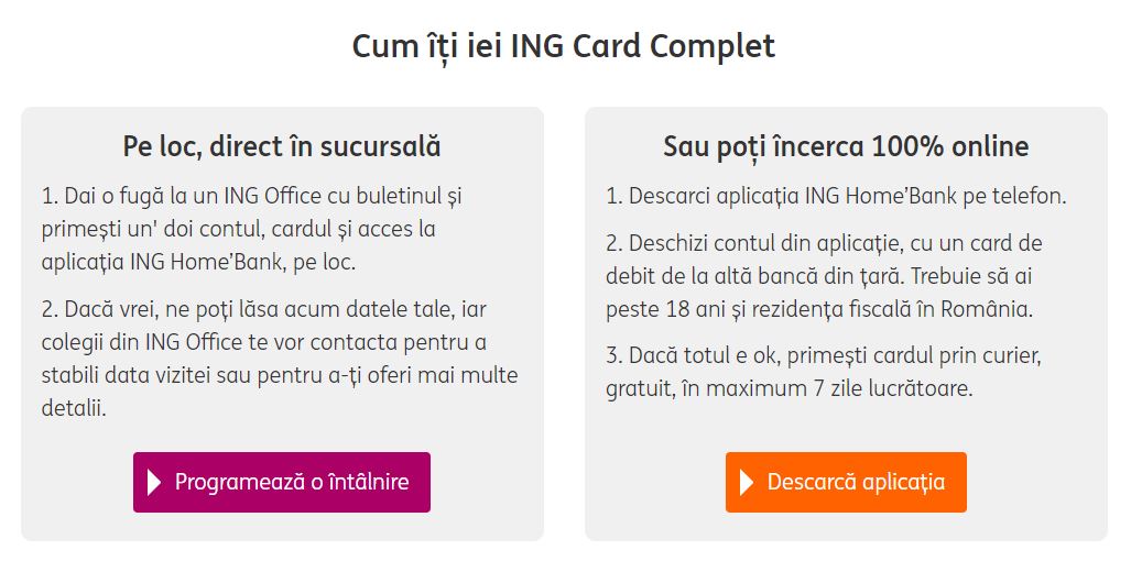 ING Bank distanta card