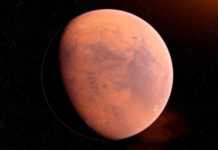 Mars planet forår
