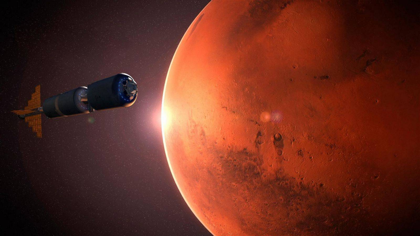 Planeten Mars läcker