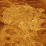 Terrazas volcánicas del planeta Venus