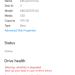 Windows 10 NVME-Warnung