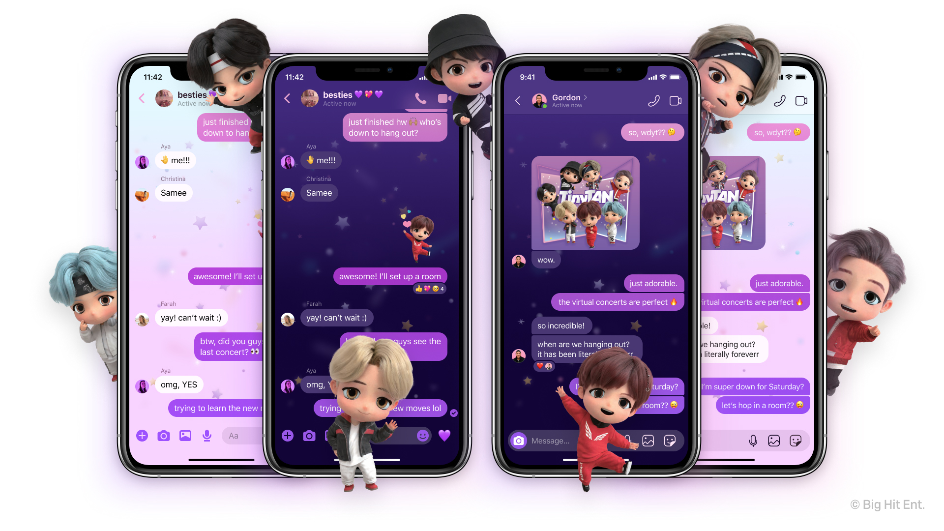 Facebook Messenger BTS-Chat-Charaktere