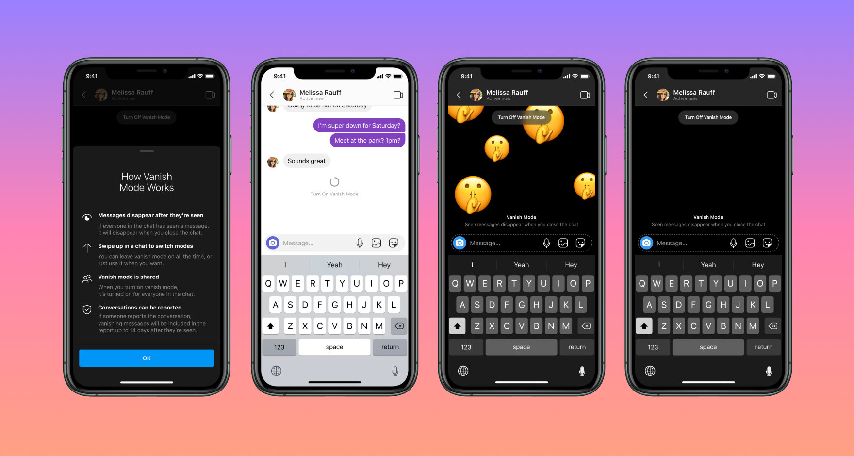 Facebook Messenger disappearance vanish mode