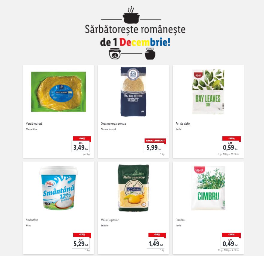 LIDL Romanian kansallinen 1. joulukuuta