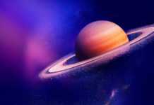 Il pianeta Saturno eclissa