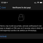 WhatsApp protectie autentificare