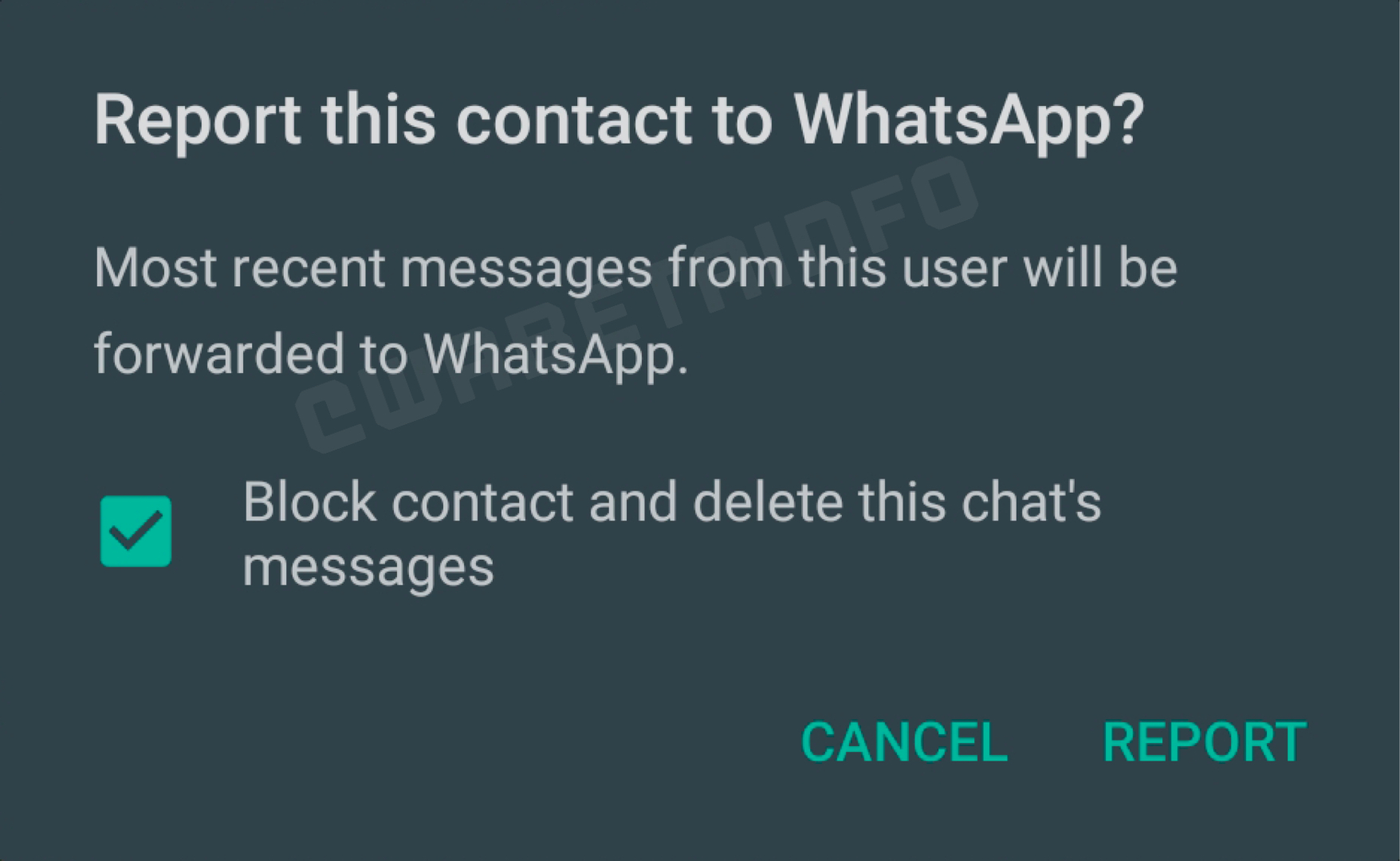 WhatsApp-klagomålskonversation