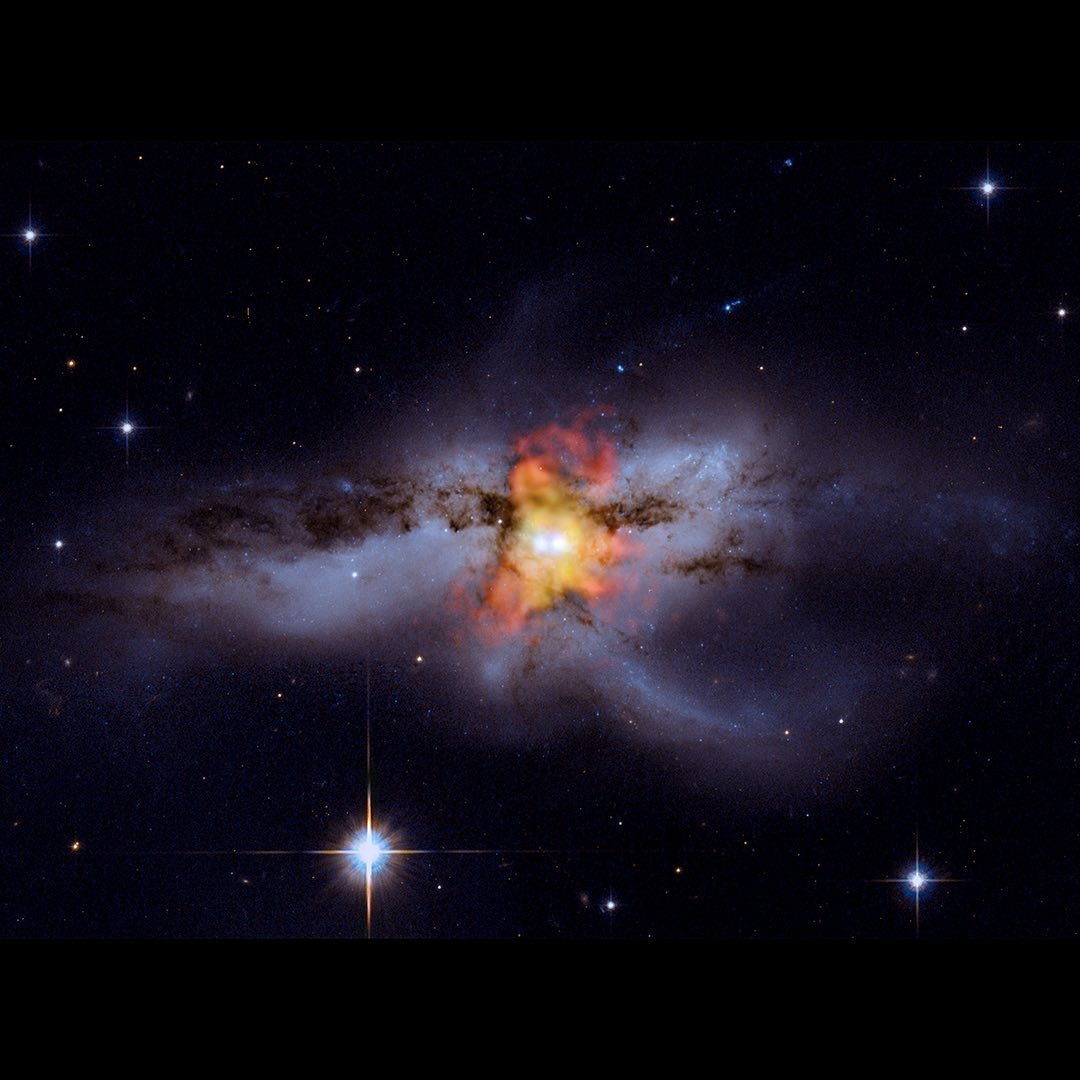Black hole galaxy merger
