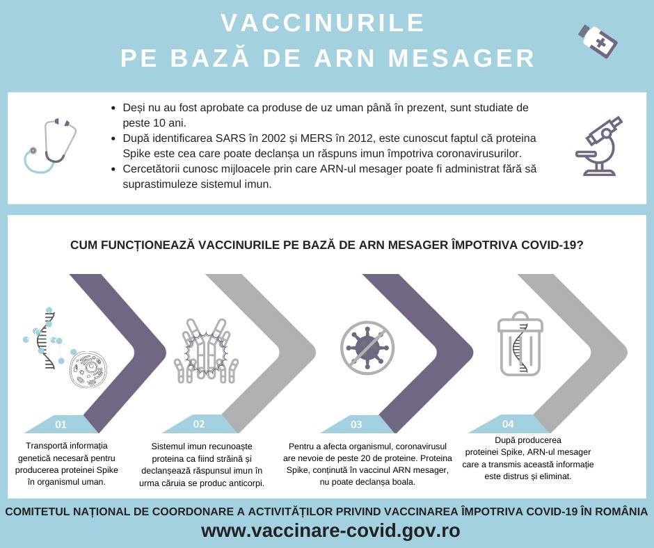 Rumænsk regering, hvordan RNA-baserede vacciner virker Grafisk messenger