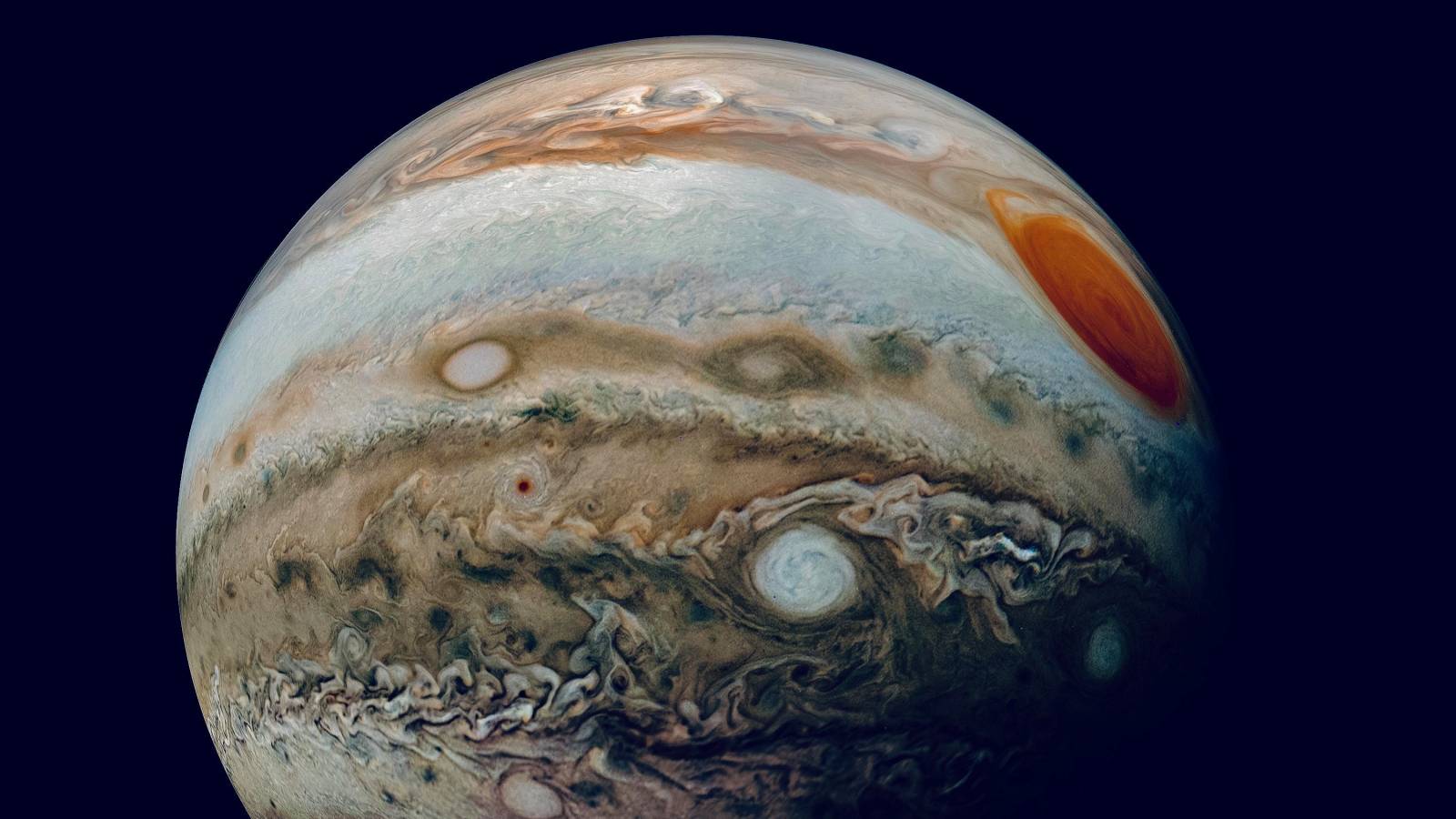 Planeta Jupiter inghet